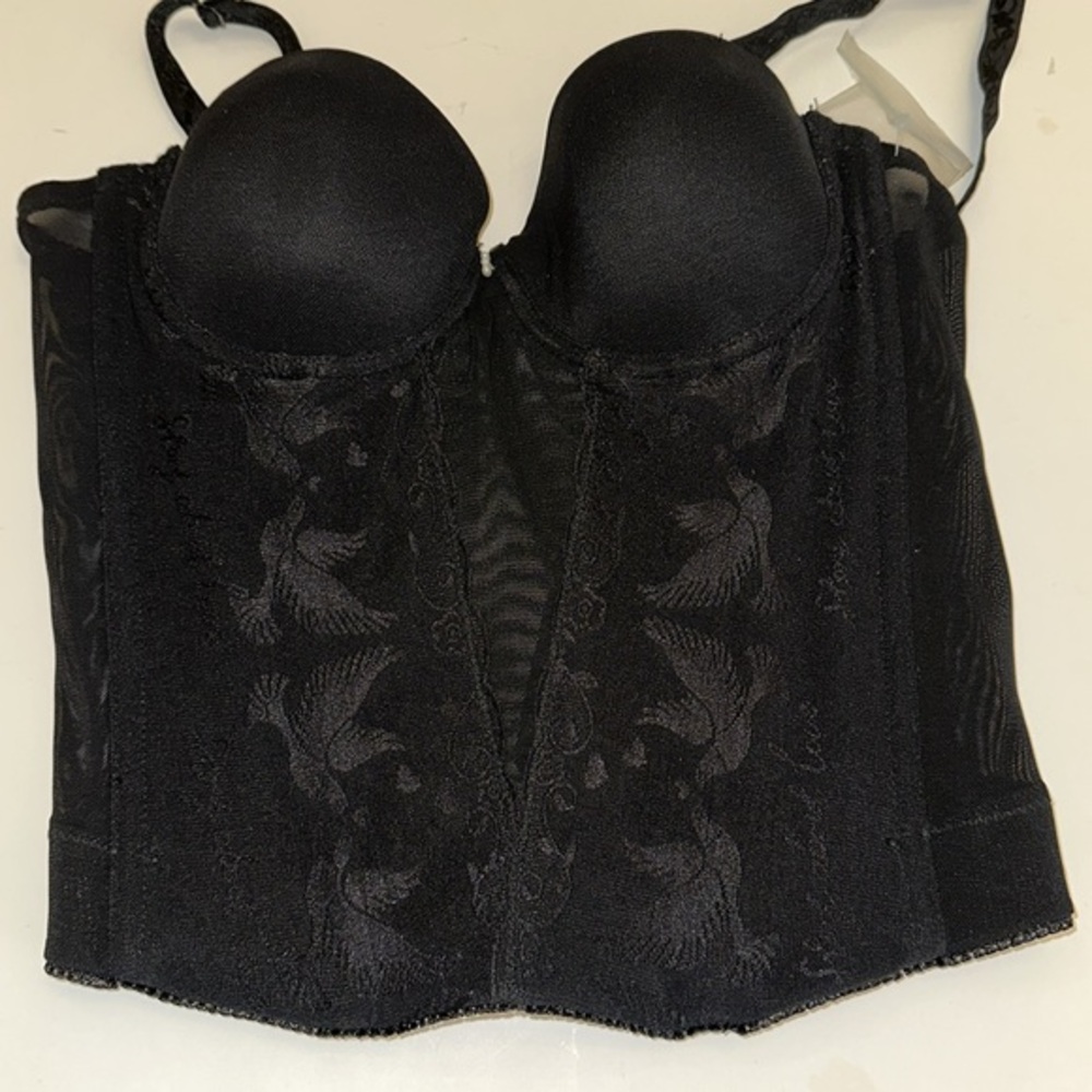 NWT black corset with motifs